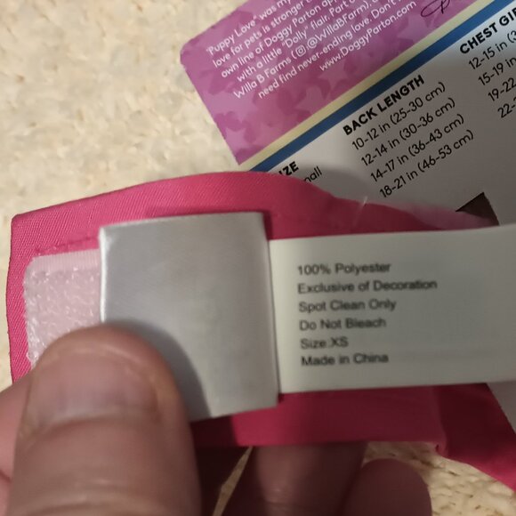 NWT ~Doggy Parton Pink Glittery Stars Collared Cowgirl Dress for Pets (Size: XS) - Picture 8 of 9